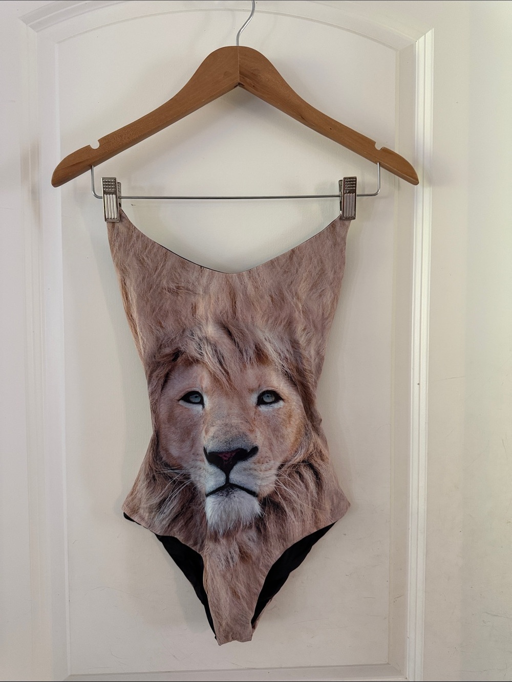San Lorenzo Lion Face Swim Bikini in Tan and Black